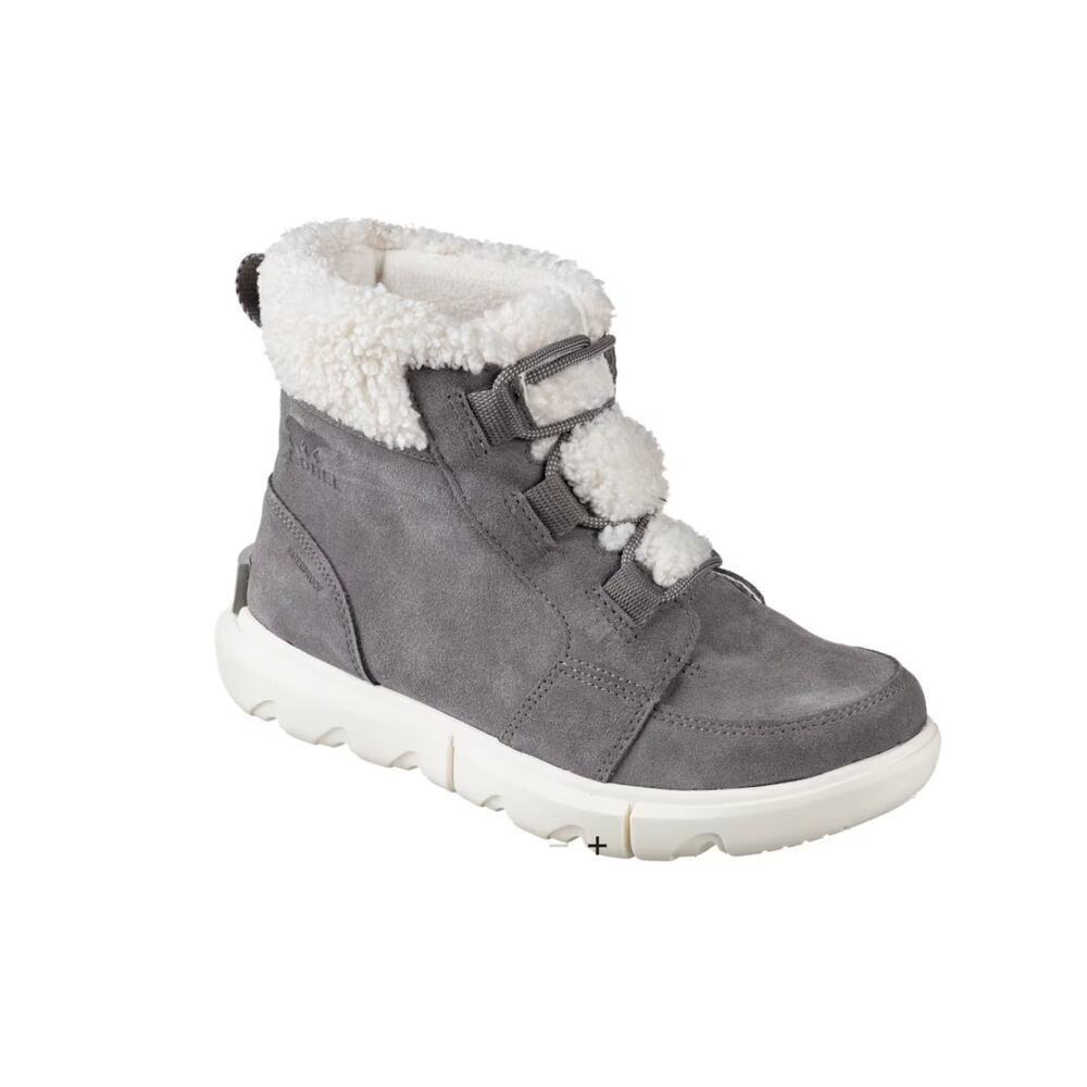 NEW Sorel Women's 5.5  Explorer II Carnival Cozy WP Insulated Boots Quarry Gray